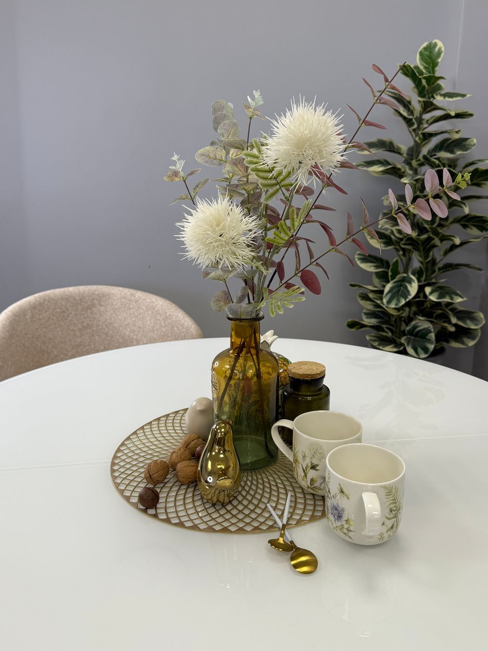 Стол KENNER RL1100 белый/стекло белое глянец