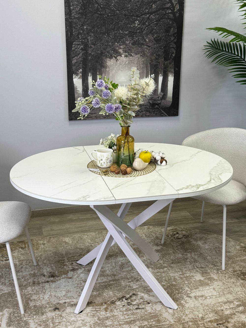 Стол KENNER R1000s белый/керамика белая