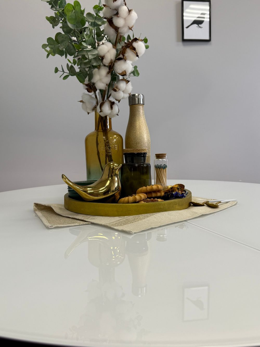 Стол KENNER 1000K венге/стекло белое глянец