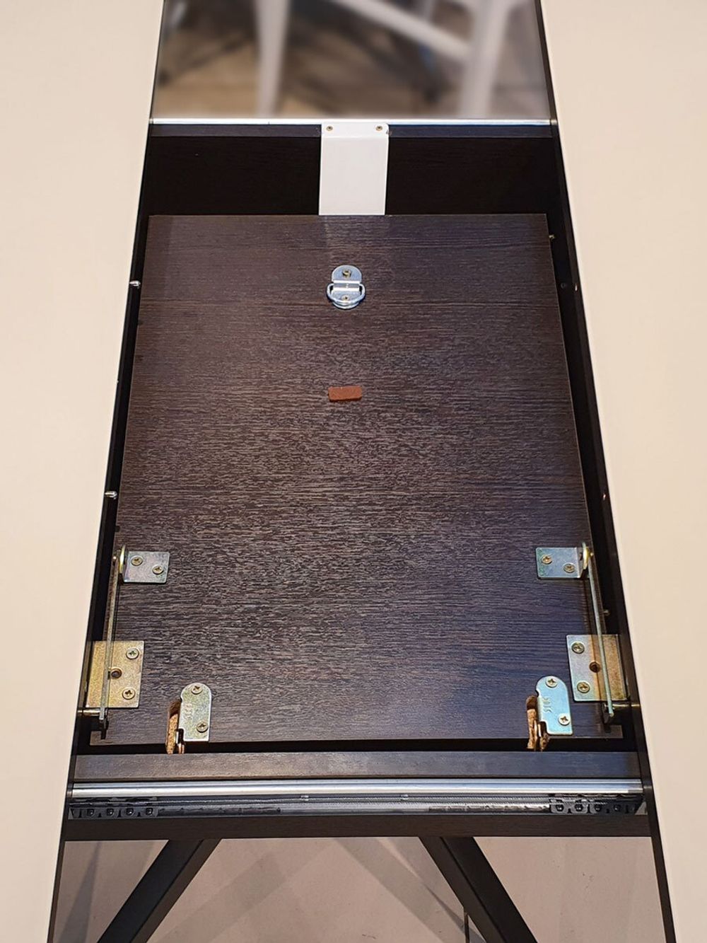 Стол KENNER B1100 венге/стекло крем сатин