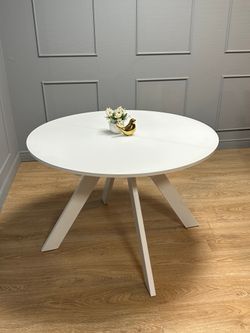 Стол KENNER RL1100 белый/стекло белое сатин