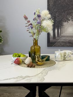 Стол KENNER DO1300 черный/керамика белая