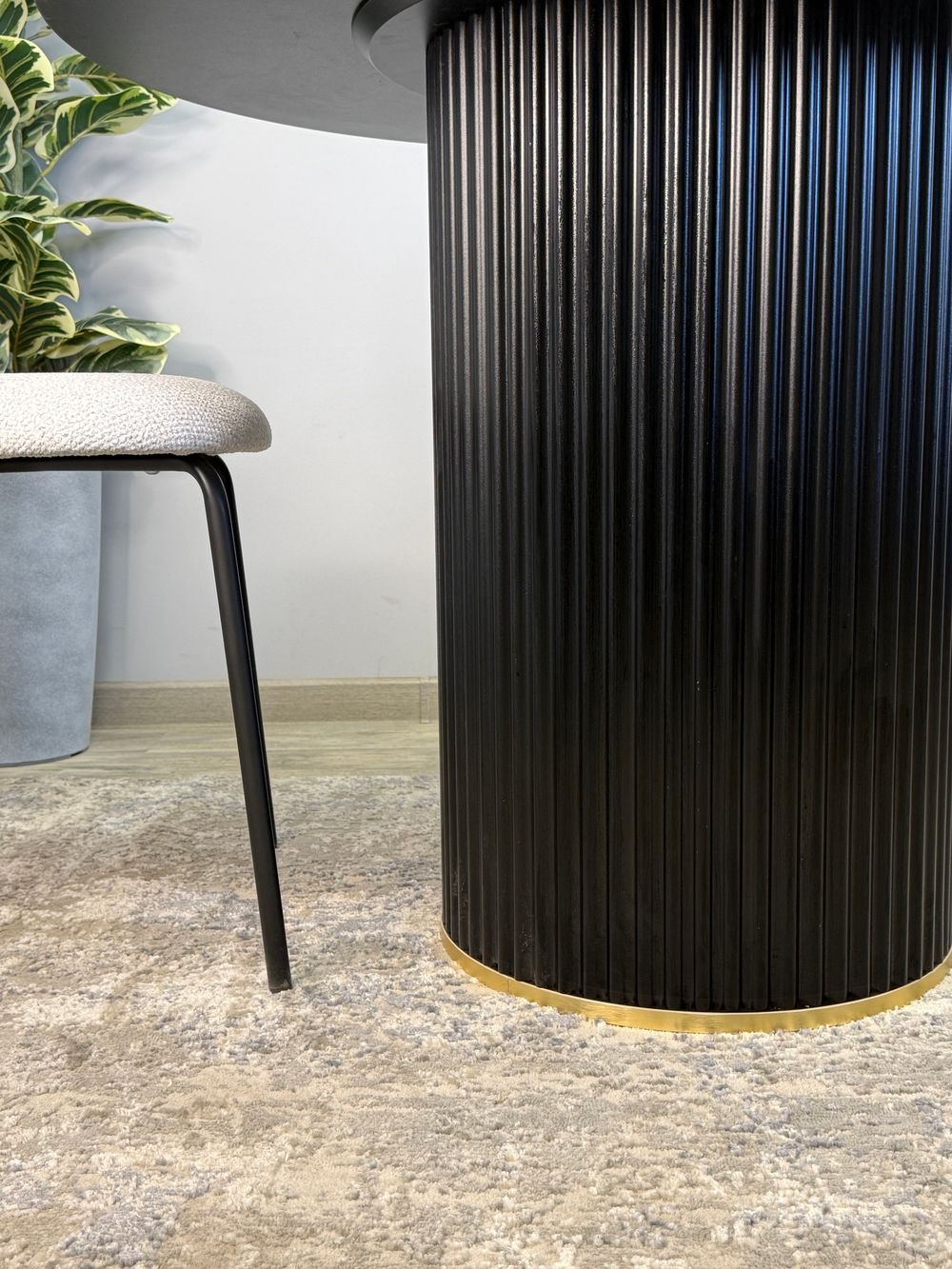 Стол KENNER LD1000 черный/керамика гранит арктический глянец