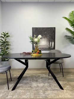 Стол KENNER DO1200 черный/керамика черная