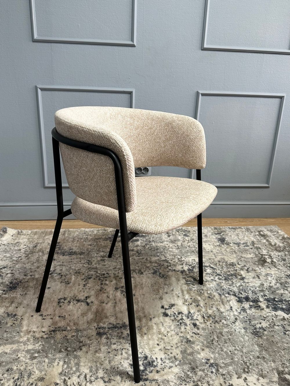 Комплект стульев 2шт KENNER 303SD черный/микробукле бежевый