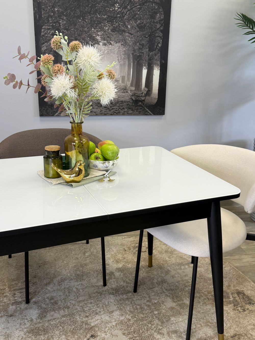 Стол KENNER 1100K венге/стекло белое глянец