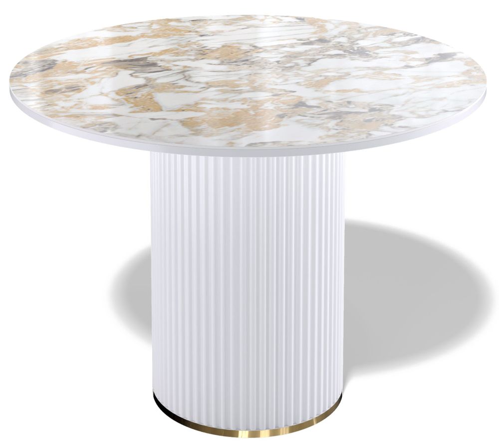 Стол Kenner LD1000, белый/керамика IRISH GOLD арт.170112