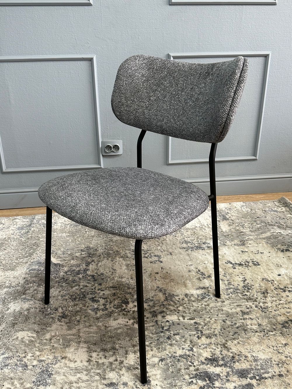 Комплект стульев 2шт KENNER 302SD черный/серый микробукле