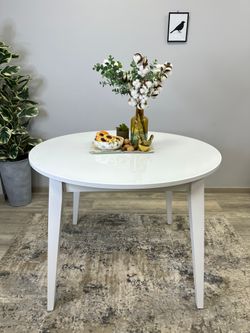 Стол KENNER 1000 М белый/стекло белое глянец