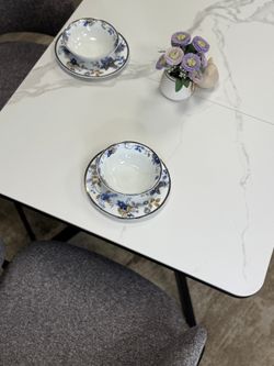 Стол Kenner BK1000, черный/керамика GLORIA WHITE