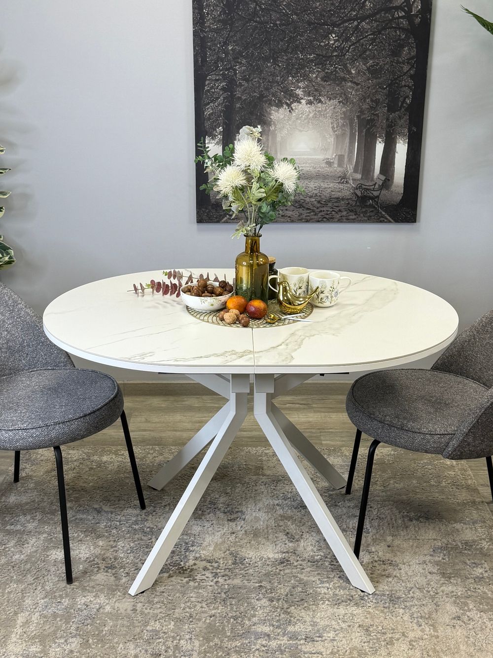 Стол KENNER DO1200 белый/керамика белая