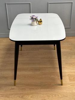 Стол KENNER 1200K венге/стекло белое глянец