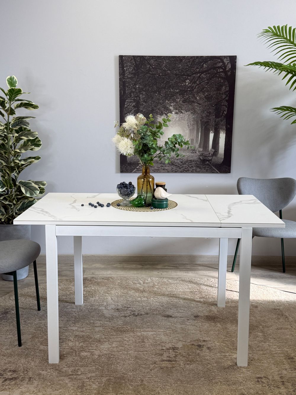 Стол KENNER LK1000 белый/керамика GLORIA WHITE