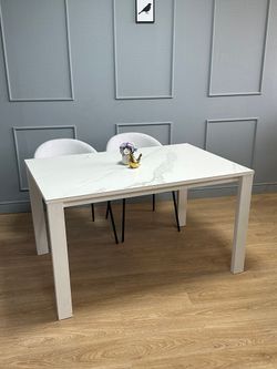 Стол KENNER BL1300 белый/керамика мрамор белый