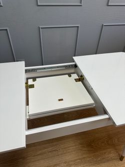 Стол KENNER K1100 белый/стекло белое