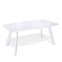 Стол KENNER SL1600 белый/стекло белое сатин