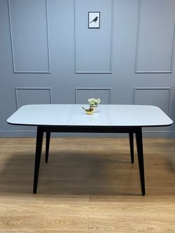 Стол KENNER 1200M венге/стекло белое глянец