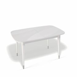 Стол KENNER K1250 белый/стекло белое сатин