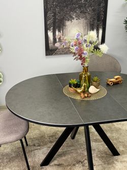 Стол KENNER AR1000 черный/керамика темно-серая