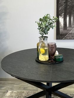 Стол KENNER DR1100 черный/сланец черный