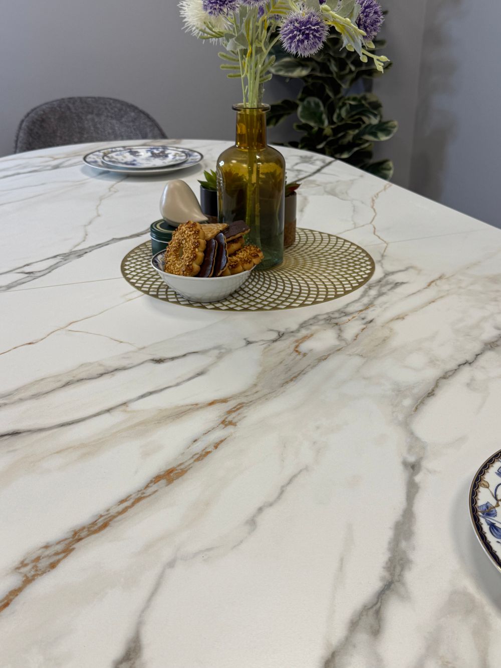 Стол KENNER LDs2000 черный/керамика LARKA GRAY