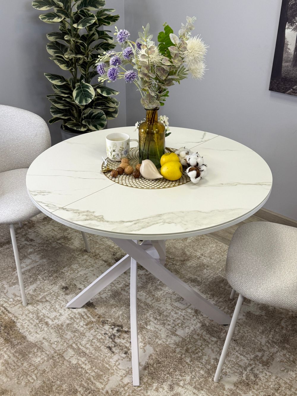 Стол KENNER R1000s белый/керамика белая