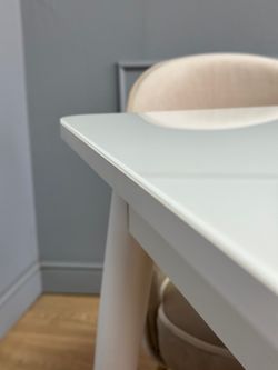 Стол KENNER K1100 белый/стекло белое