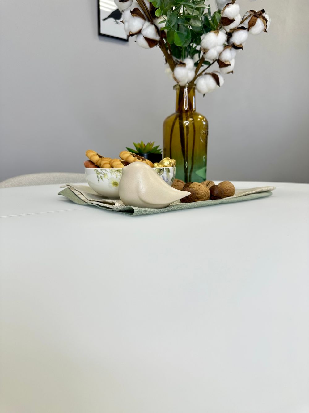 Стол KENNER 1000 М белый/стекло белое сатин