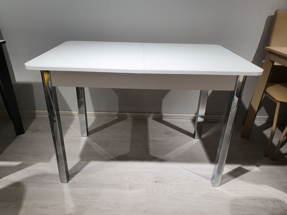 Стол KENNER 1100s белый/стекло белое сатин