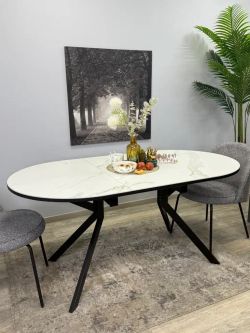 Стол KENNER DO1200 черный/керамика белая