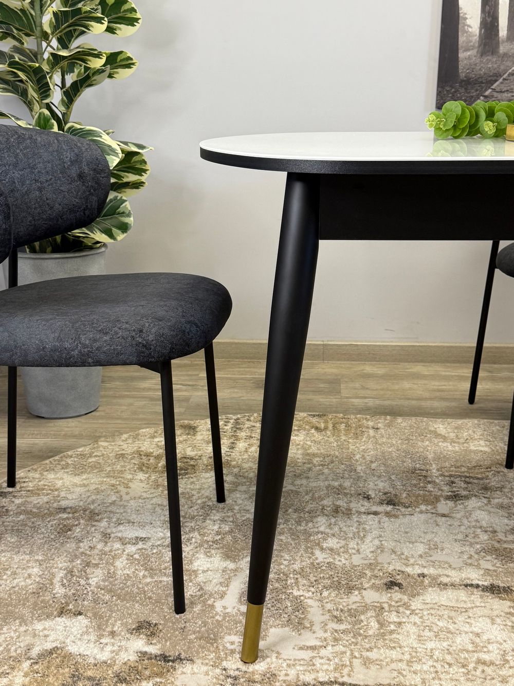 Стол KENNER 1300K венге/стекло белое глянец