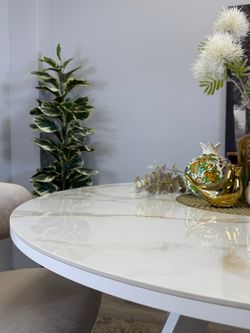 Стол KENNER RL1100 белый/керамика белая глянец