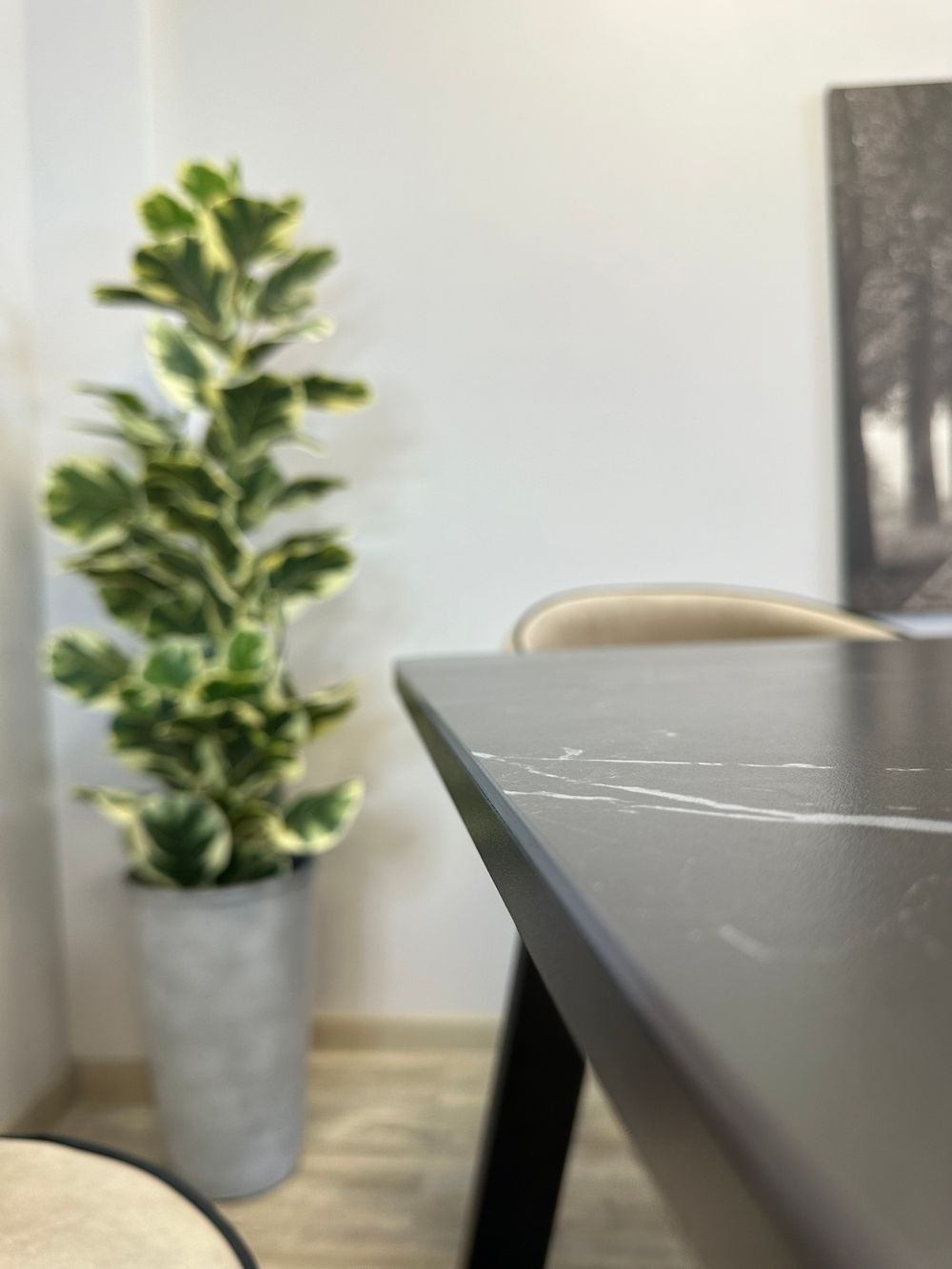 Стол KENNER AZ1200 черный/керамика мрамор черный