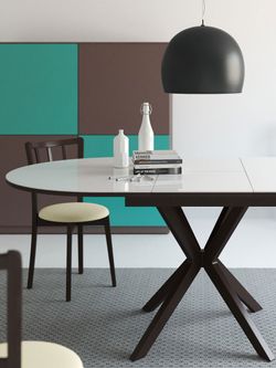 Стол KENNER B1300 венге/стекло белое сатин