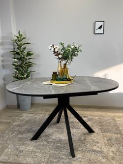 Стол KENNER AR1000 черный/керамика серая