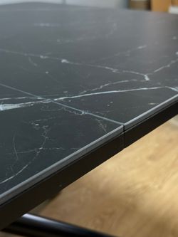 Стол KENNER DC1300 черный/керамика мрамор черный