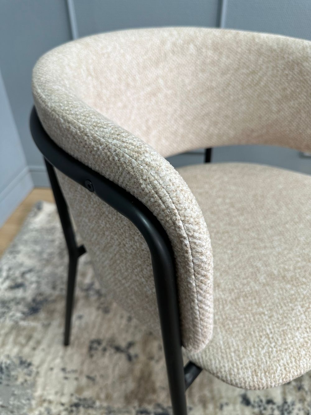 Комплект стульев 2шт KENNER 303SD черный/микробукле бежевый