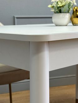 Стол KENNER K1100 белый/стекло белое сатин