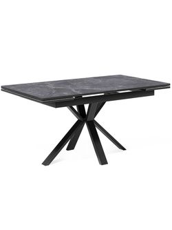 Стол KENNER ME1600 черный/керамика мрамор черный