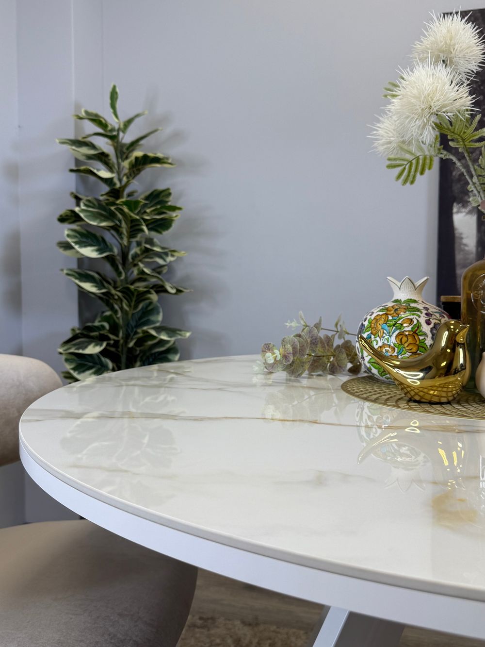 Стол KENNER RL1100 белый/керамика белая глянец