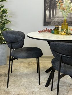 Стол Kenner R1100s, черный/керамика мрамор белый глянец