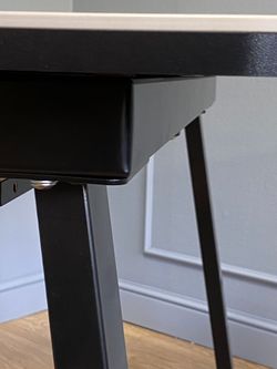 Стол KENNER AZ1200 черный/керамика мрамор белый