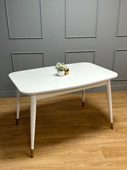 Стол KENNER K1200 белый/стекло белое сатин