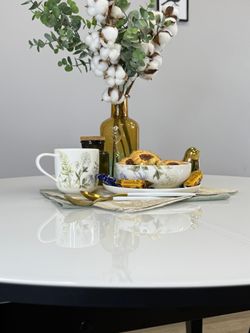 Стол KENNER 1000 М венге/стекло белое глянец