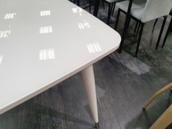 Стол KENNER K1250 белый/стекло белое сатин