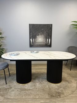 Стол Kenner LDs2000, черный/керамика LARKA GREY арт.170110