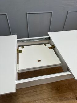 Стол KENNER K1100 белый/стекло белое