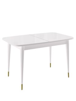 Стол KENNER 1200K белый/стекло белое глянец