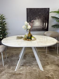 Стол KENNER RL1100 белый/керамика белая глянец