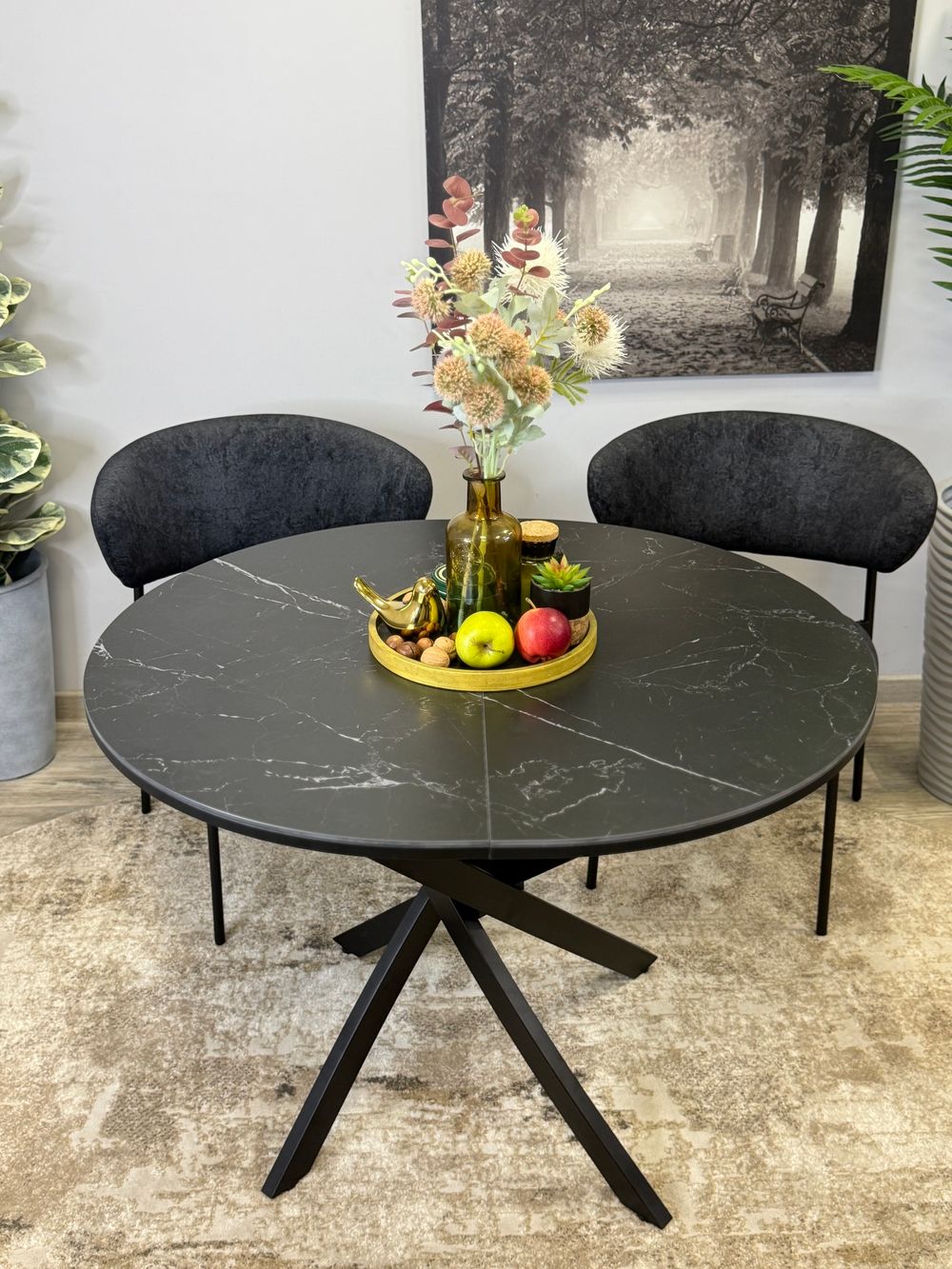 Стол KENNER R1000s черный/керамика черная